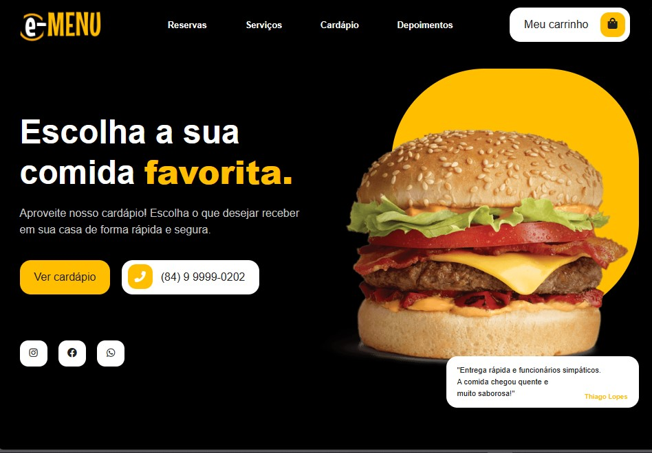 E-menu - Delivery